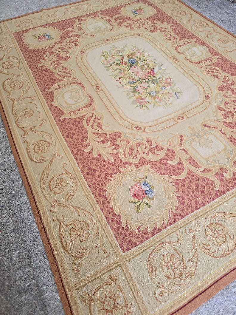 French Aubusson Rug 9x12 ( 5850)