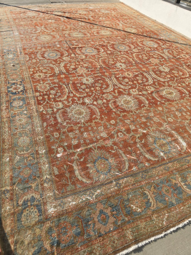 Antique Persian Sultanabad Rug – Hand-Knotted Wool (Circa 1920) (#) – 12 x 18  (Copy)