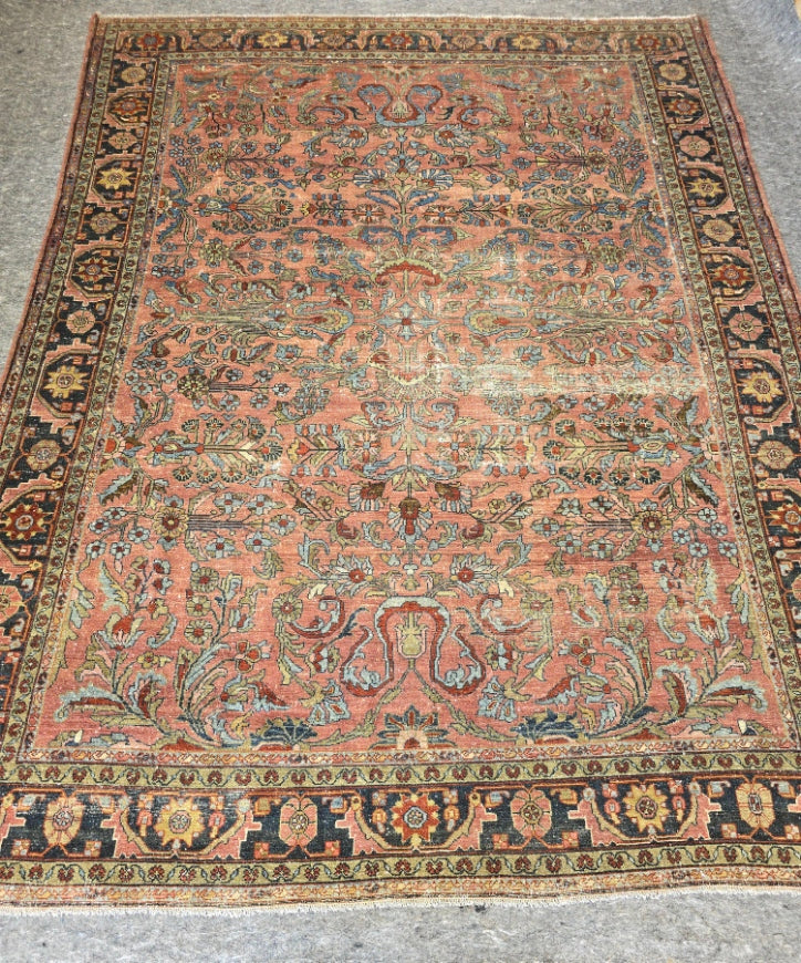 Antique Persian Lilihan Rug – Hand-Knotted Wool (Circa Early 20th Century) (#10381) – 8.10 x 11.5