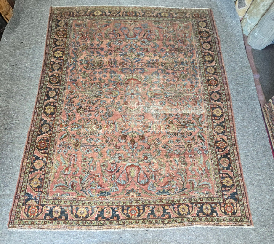 Antique Persian Lilihan Rug – Hand-Knotted Wool (Circa Early 20th Century) (#10381) – 8.10 x 11.5