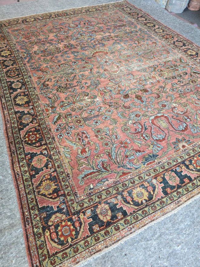 Antique Persian Lilihan Rug – Hand-Knotted Wool (Circa Early 20th Century) (#10381) – 8.10 x 11.5