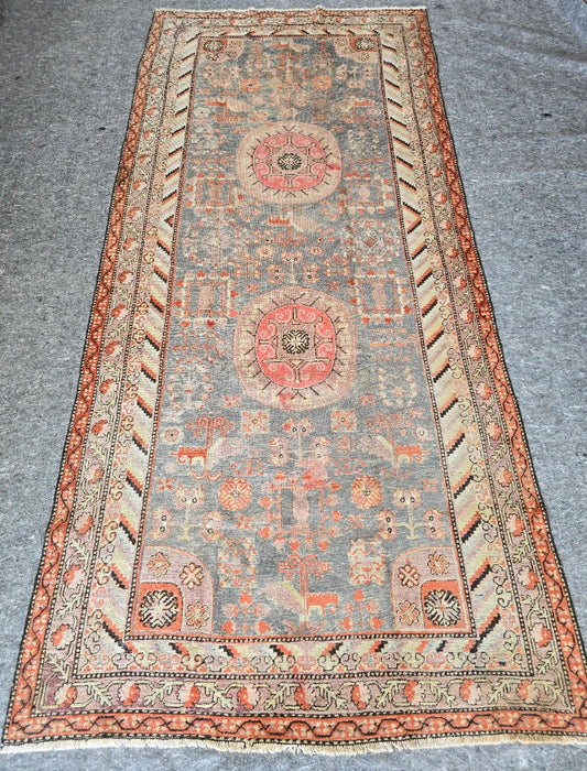 Antique Khotan Samarkand Rug – Vintage Handwoven Wool Runner( #6406) (Circa 1920s) | 5'8" x 12'5"