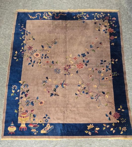 Antique Chinese Peking Rug | Handwoven Wool Carpet | Circa Early 20th Century (8 x 10)