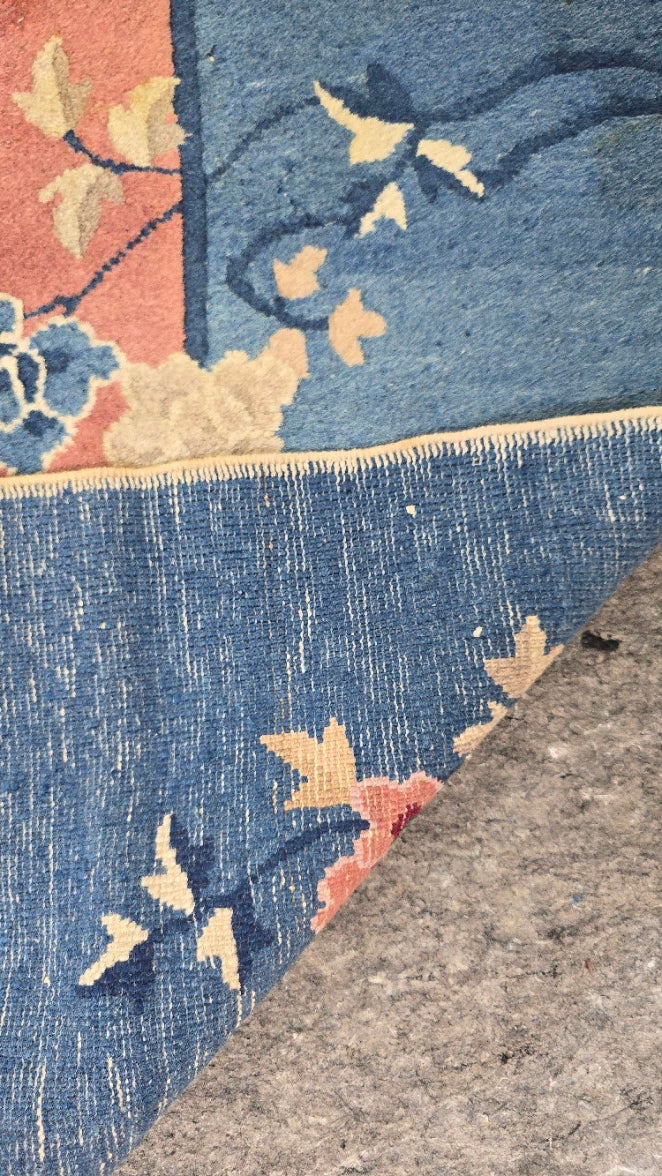 Antique Chinese Peking Rug | Handwoven Wool Carpet | Circa Early 20th Century (9 x 11.8)