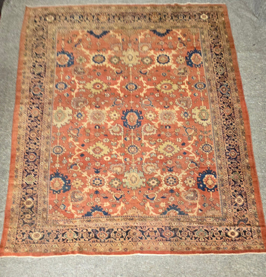 Antique Ziegler Sultanabad Persian Rug – Rare Square Handwoven Collector’s Piece (Circa 1900) | 8'10" x 10'10" (Copy)