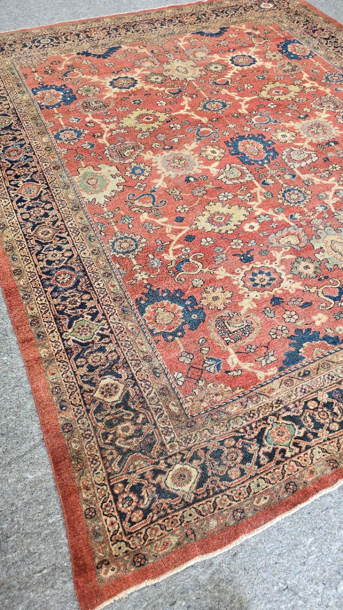 Antique Ziegler Sultanabad Persian Rug – Rare Square Handwoven Collector’s Piece (Circa 1900) | 8'10" x 10'10" (Copy)