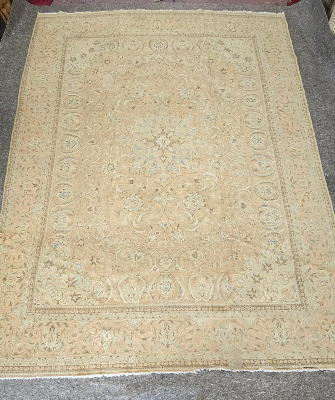 Antique Persian Tabriz Rug – Hand-Knotted Floral Area Rug (9 x 13) (#10416)