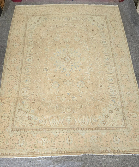 Antique Persian Tabriz Rug – Hand-Knotted Floral Area Rug (9 x 13) (#10416)