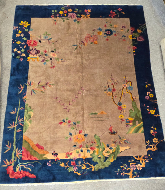 1920s Art Deco Nichols Chinese Rug 9x12