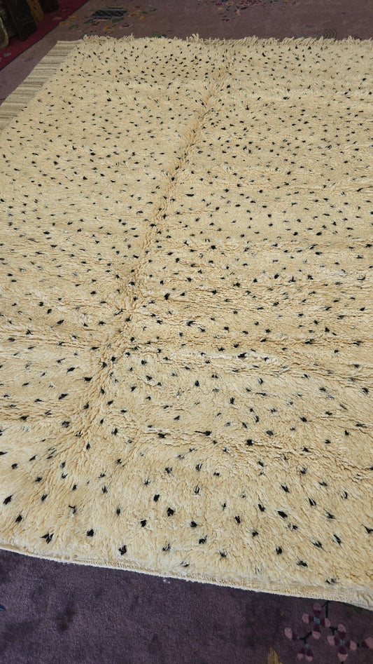 Tribal Shaggy Moroccan-Style Rug – Handwoven Size 7x10
