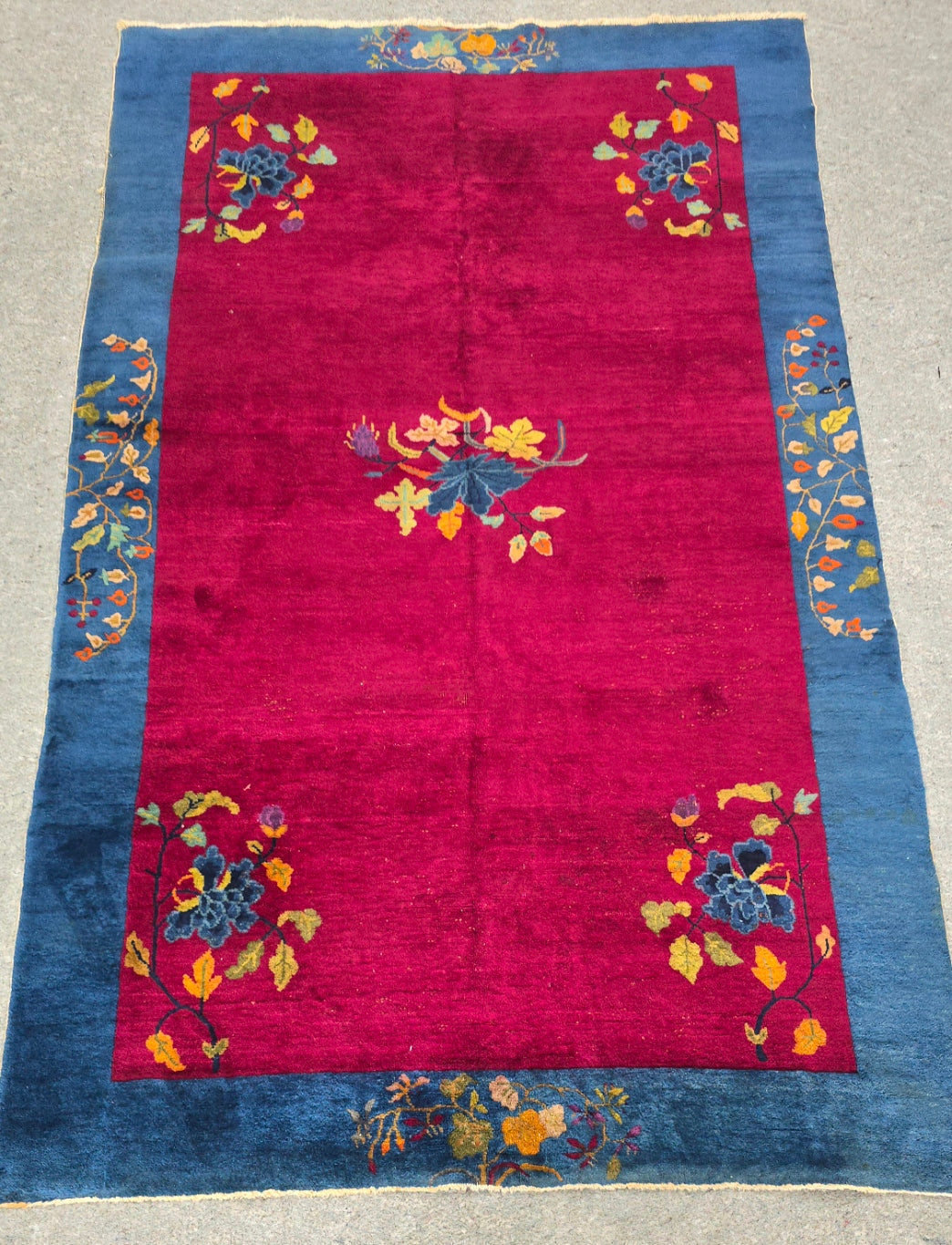 1920s Art Deco Nichols Chinese Rug 6 x 8.7 (10436)