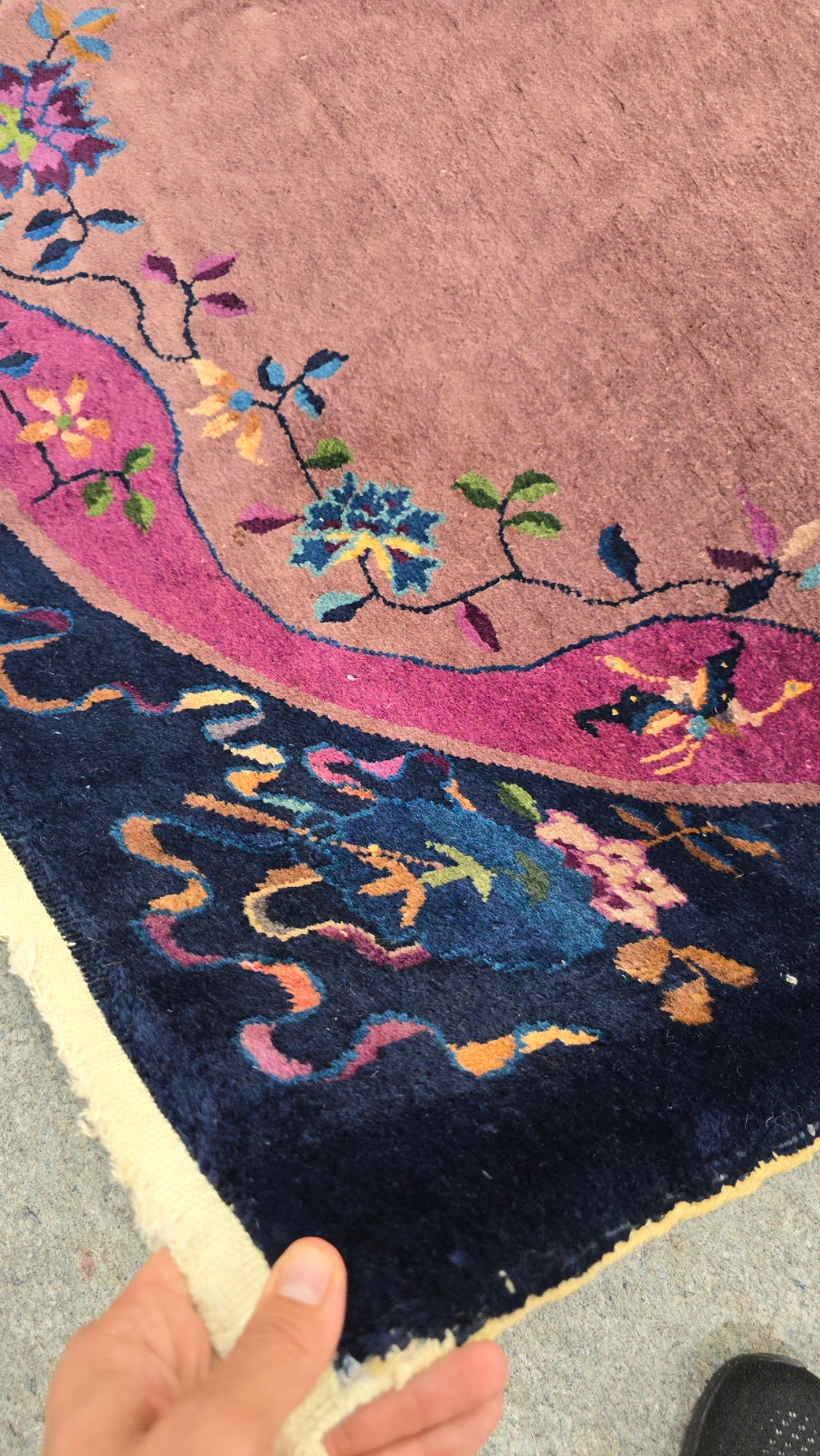 1920s Art Deco Nichols Chinese Rug 6 x 8.7 (10437)