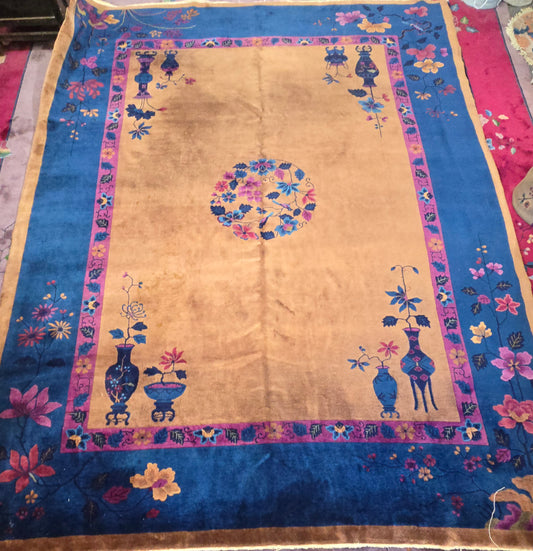 1920s Art Deco Nichols Chinese Rug 9x12