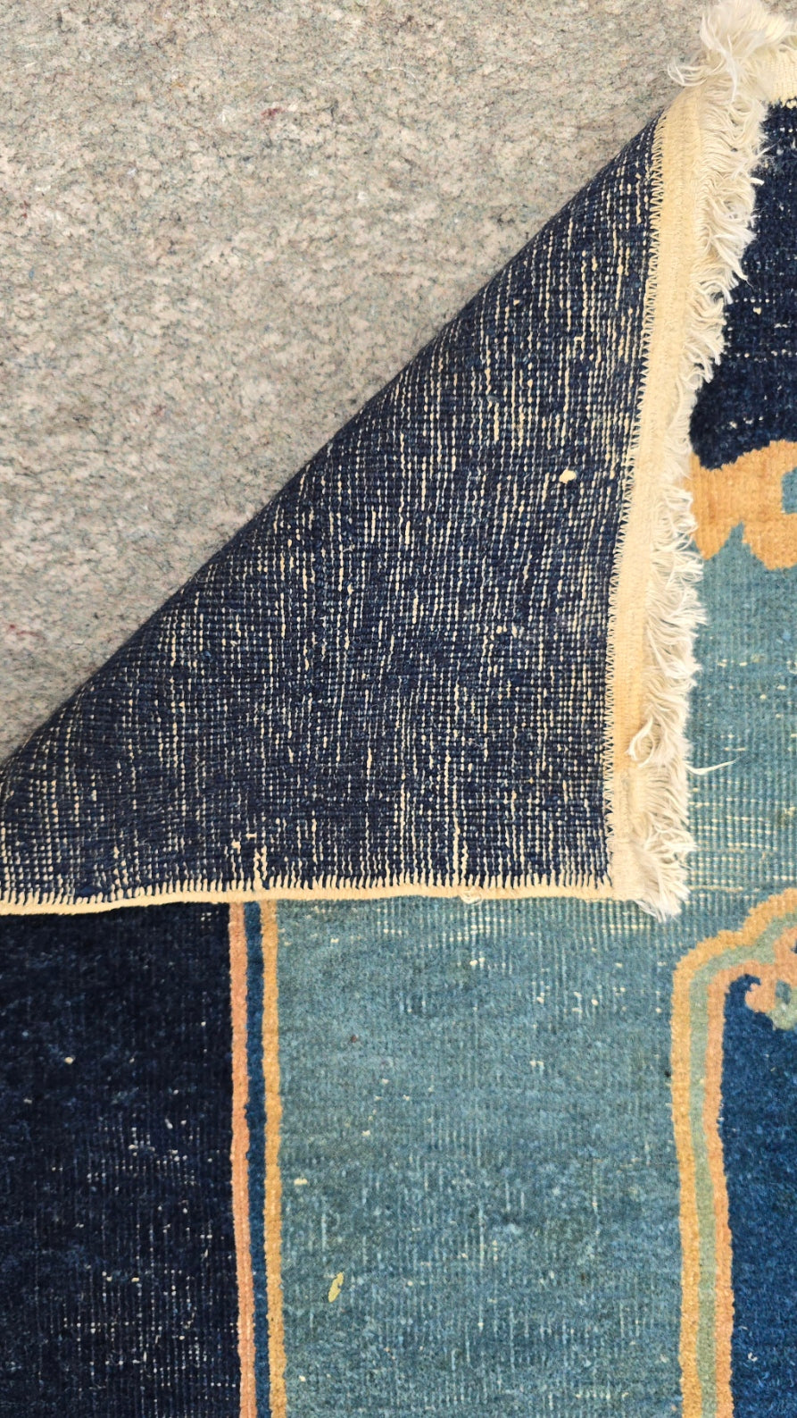 Antique Chinese Fette Rug | Handwoven Wool Art Deco Carpet | Circa 1920s-1930s (6 x 8.8) (#10445)