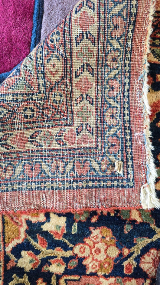 Antique Persian Fereghan Rug – Hand-Knotted Wool (Circa 1920s) 13 x 19