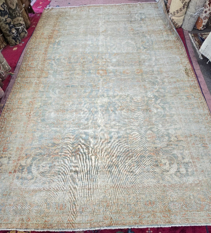 Antique Persian Mahal Rug – Hand-Knotted Wool (Circa 1920s) ) 10x17 (#10518)10