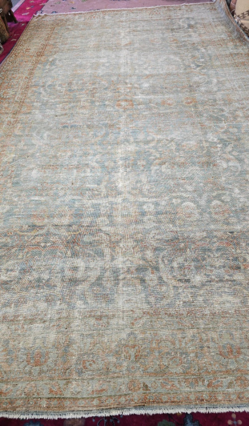 Antique Persian Mahal Rug – Hand-Knotted Wool (Circa 1920s) ) 10x17 (#10518)10