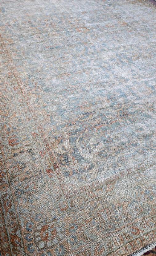 Antique Persian Mahal Rug – Hand-Knotted Wool (Circa 1920s) ) 10x17 (#10518)10