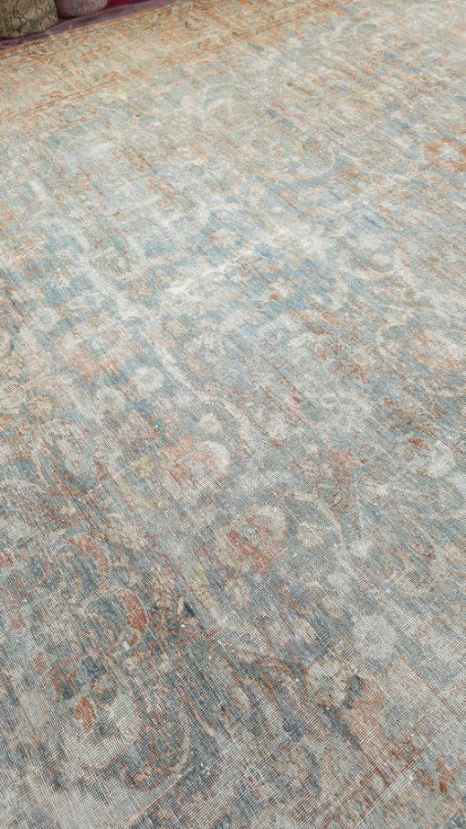 Antique Persian Mahal Rug – Hand-Knotted Wool (Circa 1920s) ) 10x17 (#10518)10