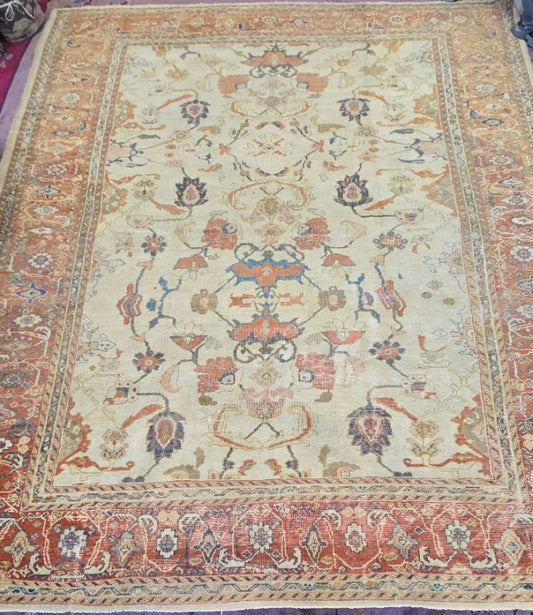 Antique Persian Sultanabad Rug – Hand-Knotted Wool (Circa 1920s) (#9782)