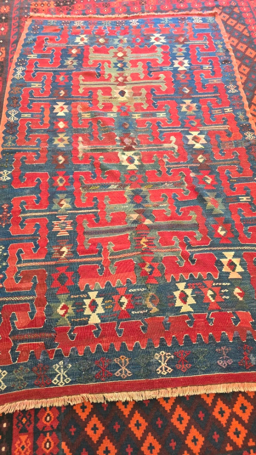 Antique Turkish Yuncu Kelim #5188