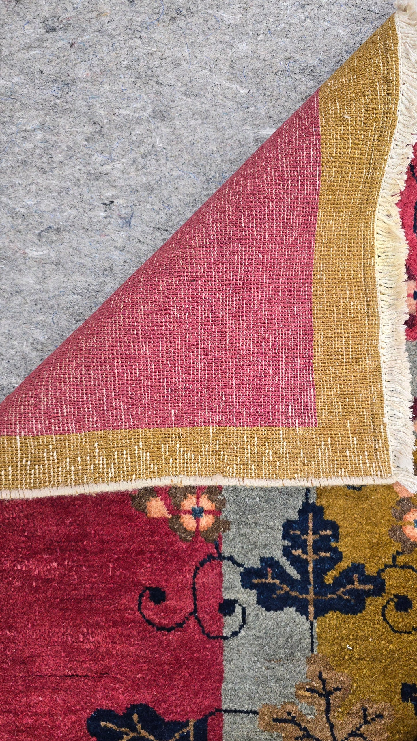 1920s Art Deco Yellow Nichols Chinese Rug  9x11.6