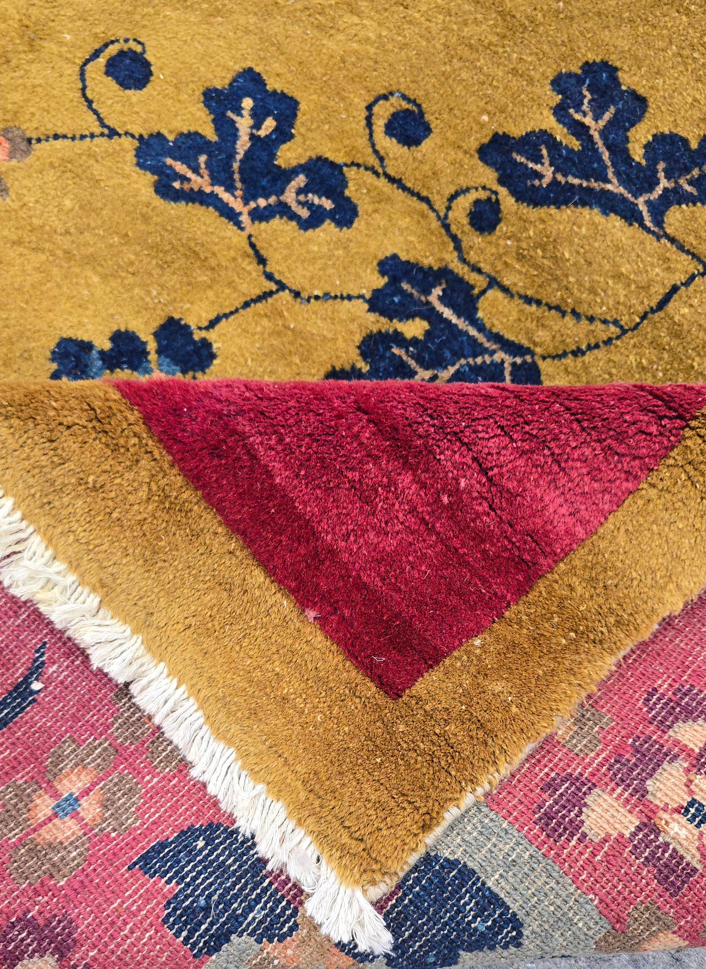 1920s Art Deco Yellow Nichols Chinese Rug  9x11.6