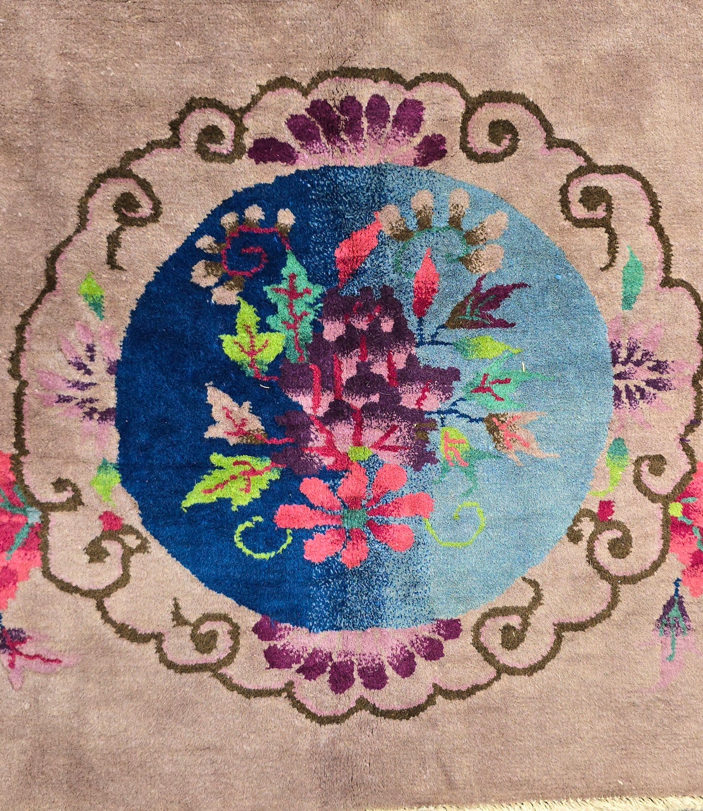1920s Art Deco Nichols Chinese Rug 9x11.6