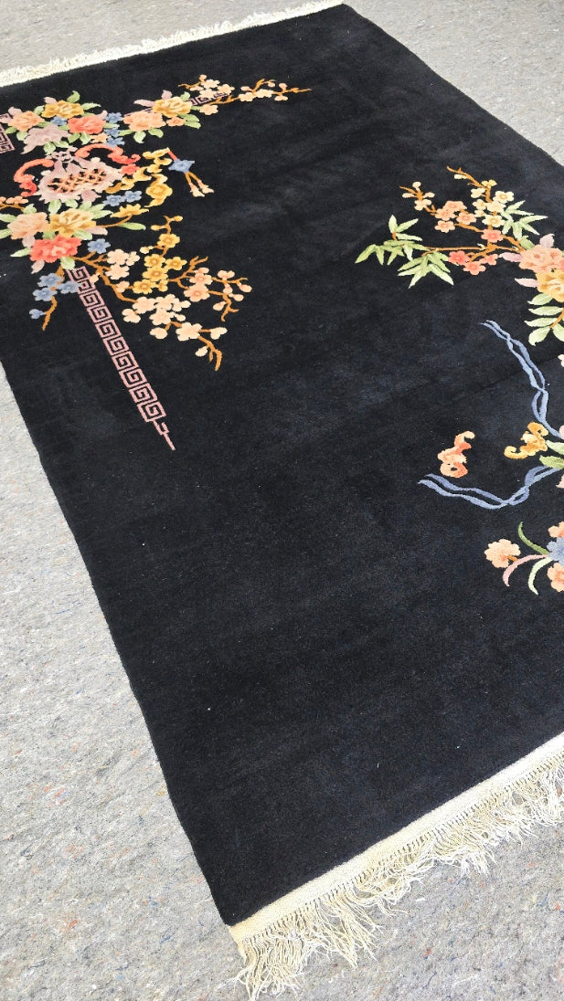 1950s Art Nouveau  Nichols Chinese Rug 6 x 8.3