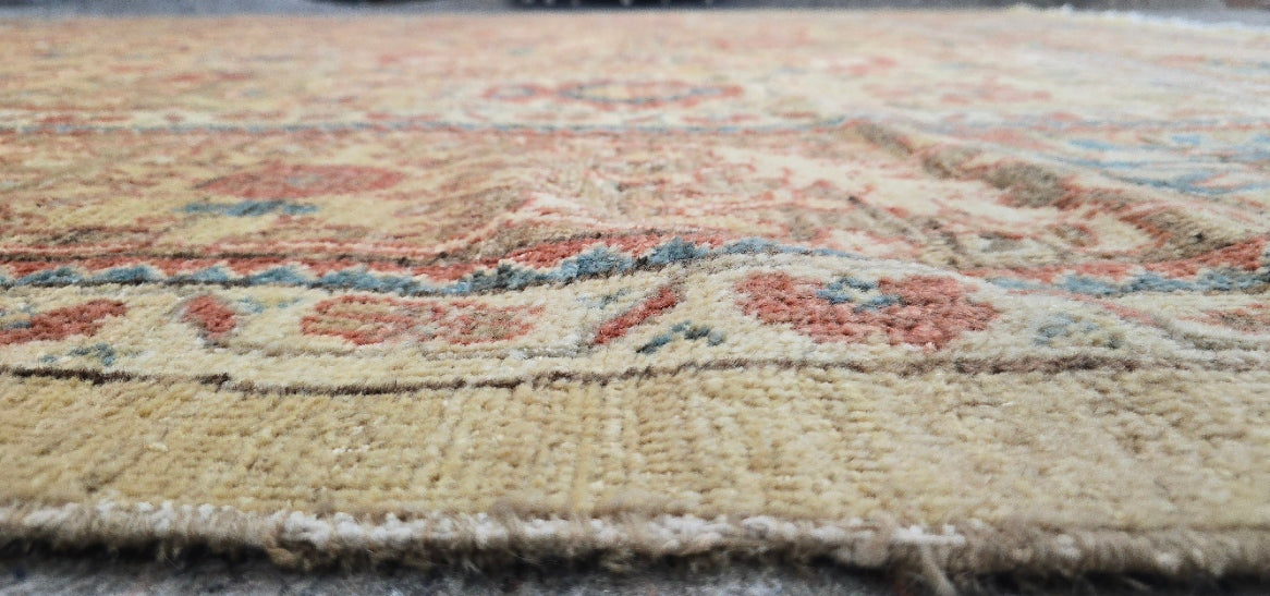 Antique Turkish Oushak Rug – Hand-Knotted Wool (Circa 1970) (#) – 9 x 12