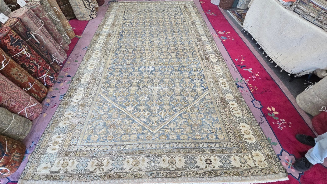Antique Persian Malayer Runner – Hand-Knotted Hallway Rug (8 x 14.4) (10412)