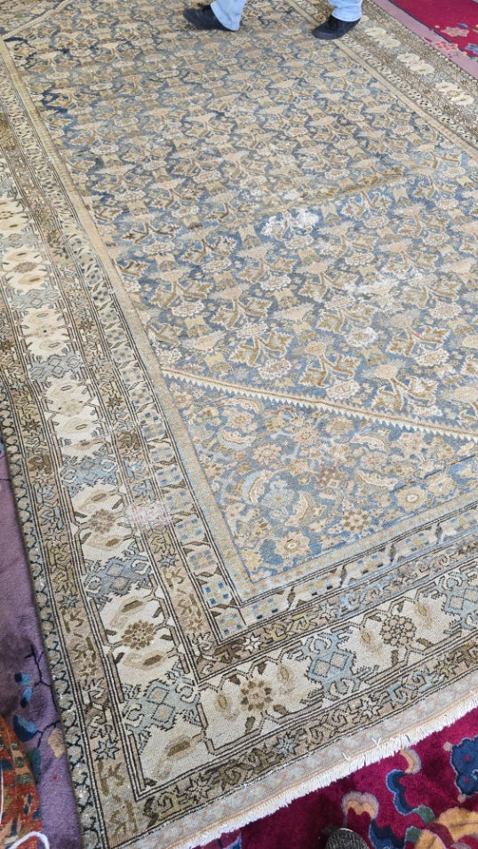 Antique Persian Malayer Runner – Hand-Knotted Hallway Rug (8 x 14.4) (10412)