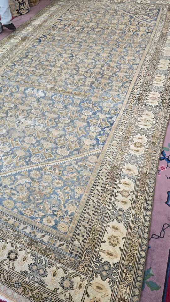 Antique Persian Malayer Runner – Hand-Knotted Hallway Rug (8 x 14.4) (10412)