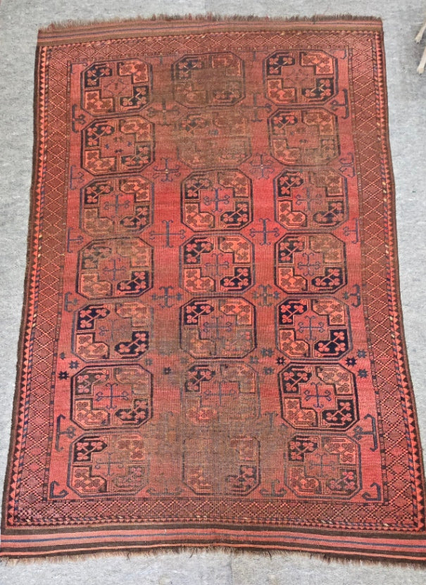 Antique Ersari Turkoman Rug Circa 1900s – Handwoven Tribal Design (6 x 8.10) #10569