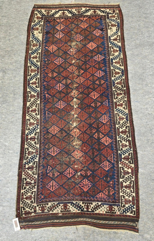 Antique Baluch Rug Circa 1900s #6246