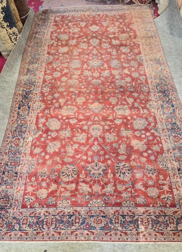 Antique Persian Mahal Rug (#10570) – Hand-Knotted Vintage Rug – 9.3 x 17.6