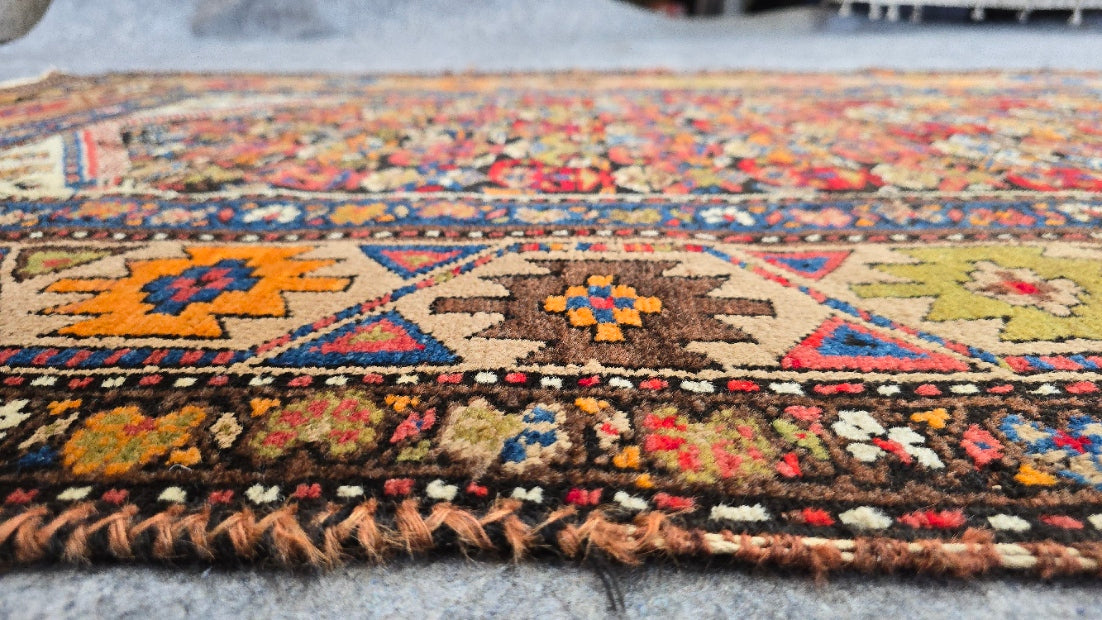 Antique Kurdish Runner – Handwoven Wool Rug | 3'8" x 12' (#10571)