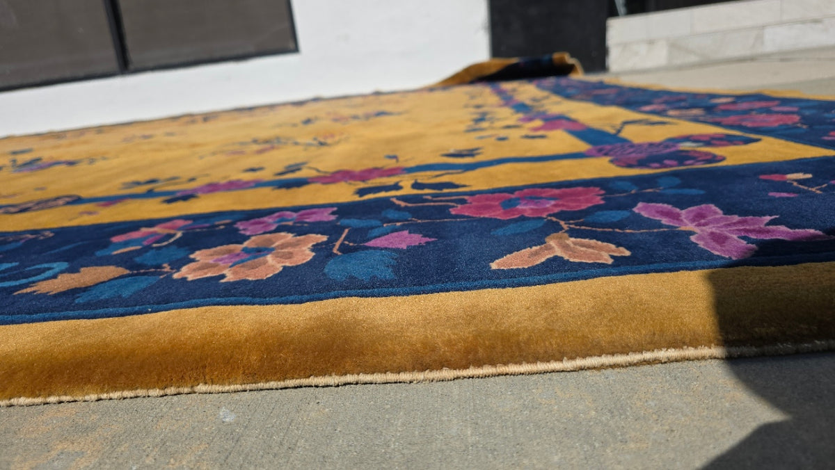 1920s Art Deco Nichols Chinese Rug 12 x 17.2 Palace size