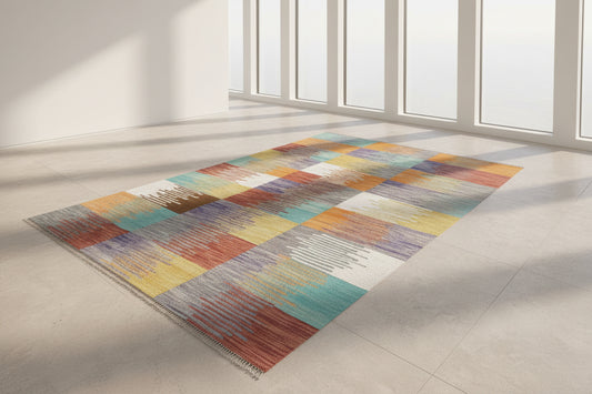 New Modern Afghan Kelim 5.6 X 8.2