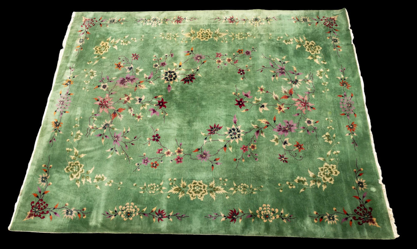 Gorgeous Green Nichols Chinese Rug