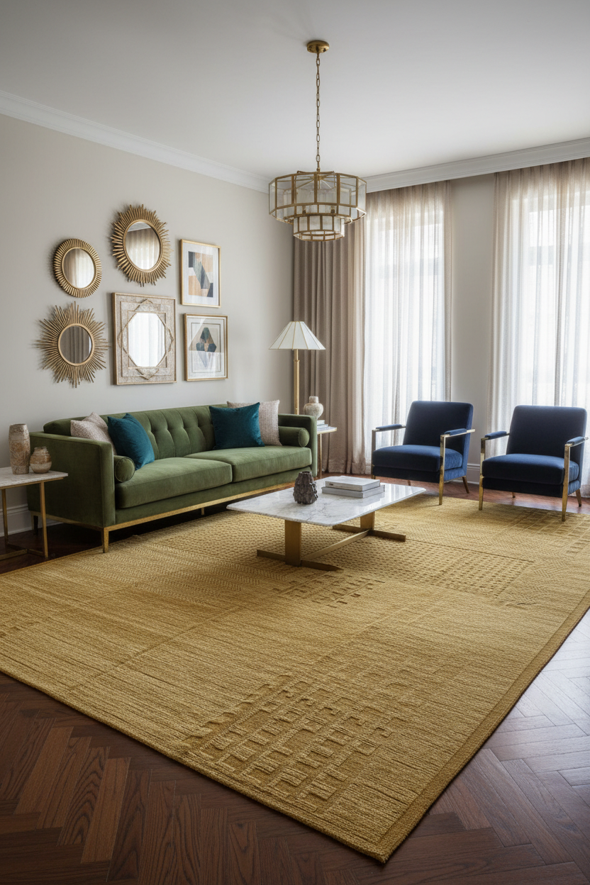 "The John Ahmad Rug" – In mustard