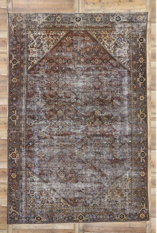 Antique Persian Mahal Rug (#) – Hand-Knotted Vintage Rug – 8.4 x 12.7