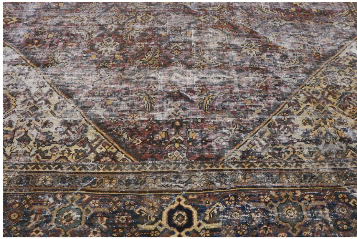 Antique Persian Mahal Rug (#) – Hand-Knotted Vintage Rug – 8.4 x 12.7