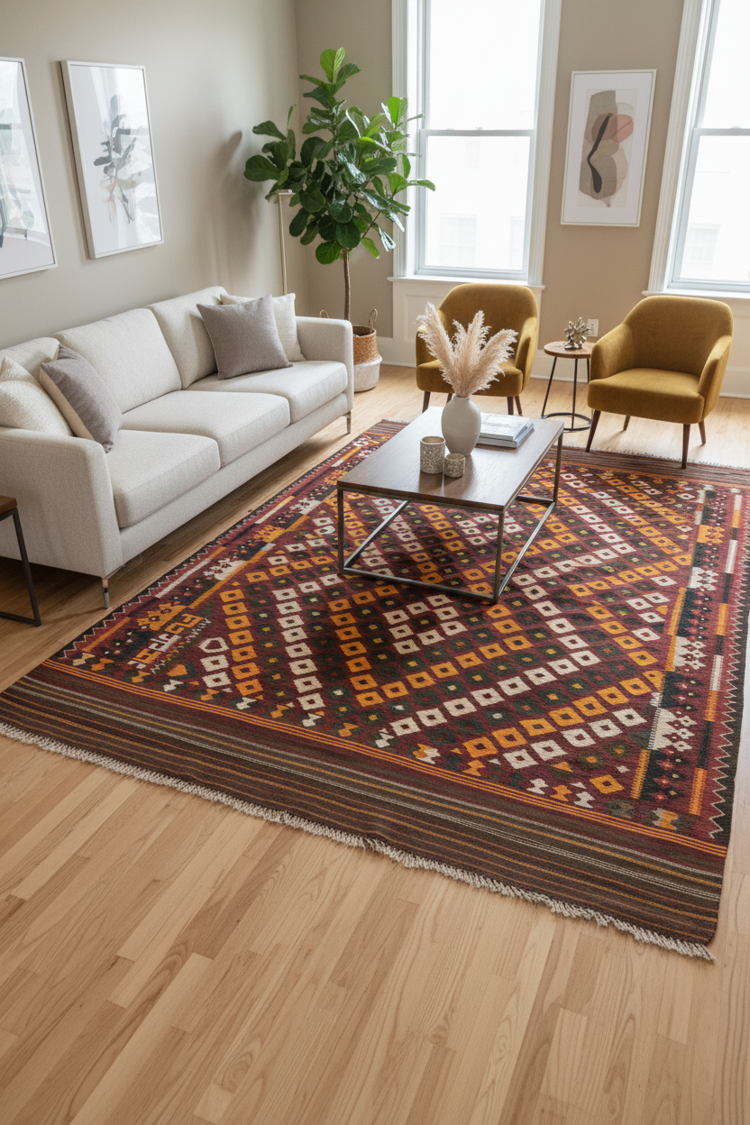 Maimana Kilim – 9.3 x 16.2 (#5837)