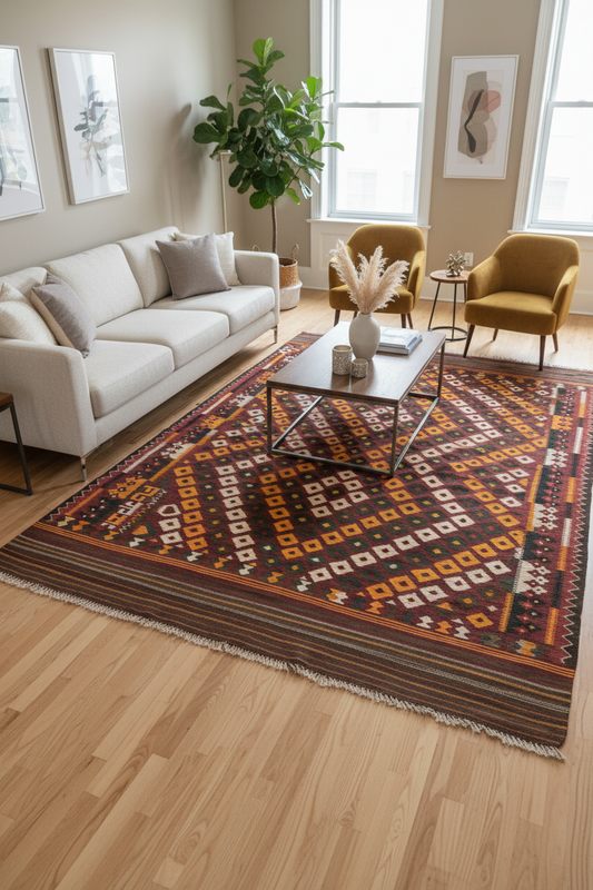Maimana Kilim – 9.3 x 16.2 (#5837)