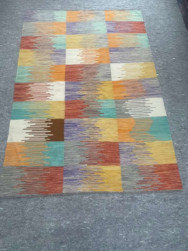 New Modern Afghan Kelim 5.6 X 8.2