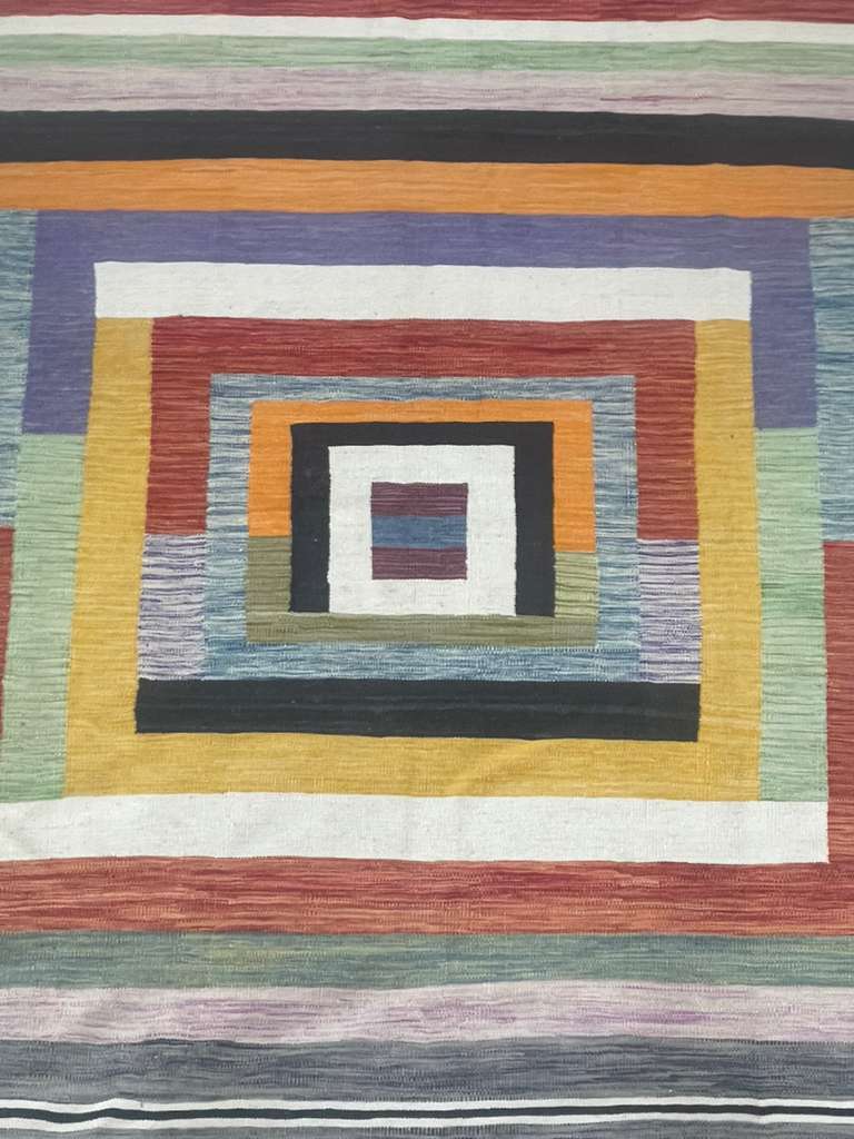 Mid-century Modern Kelim 6.7 X 9.9