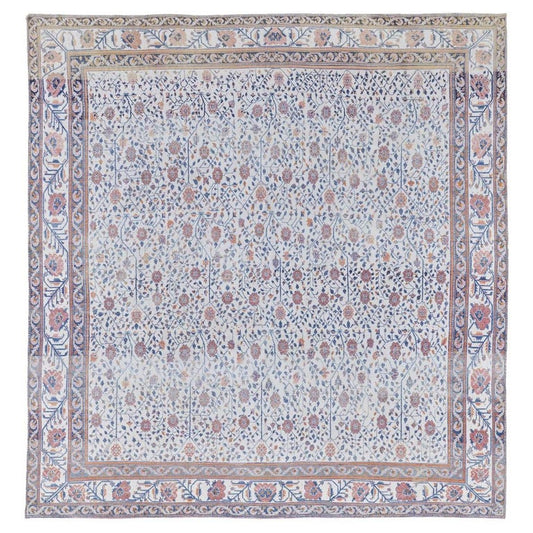 Antique Agra Indian Rug –Botanical design Circa 1920s) | 14' X 14'