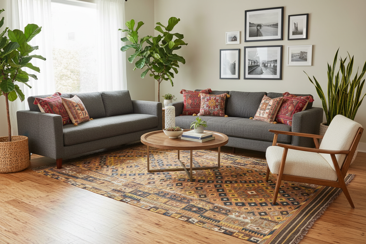 Maimana Kilim 7.2x11.8 in Living Room