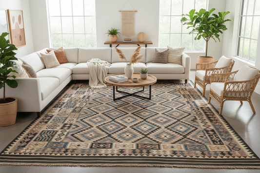 Maimana Kilim 9.3x13.7 in Living Room